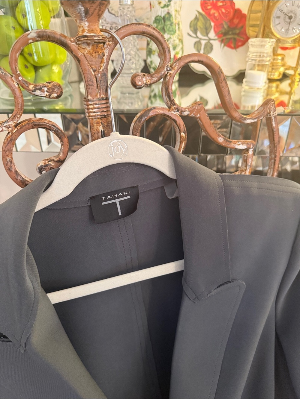 Tahari Charcoal Gray Women's Tailored Blazer - Picture 4 of 9